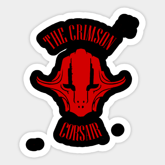 Crimson Corsair Sticker by fereimbcke